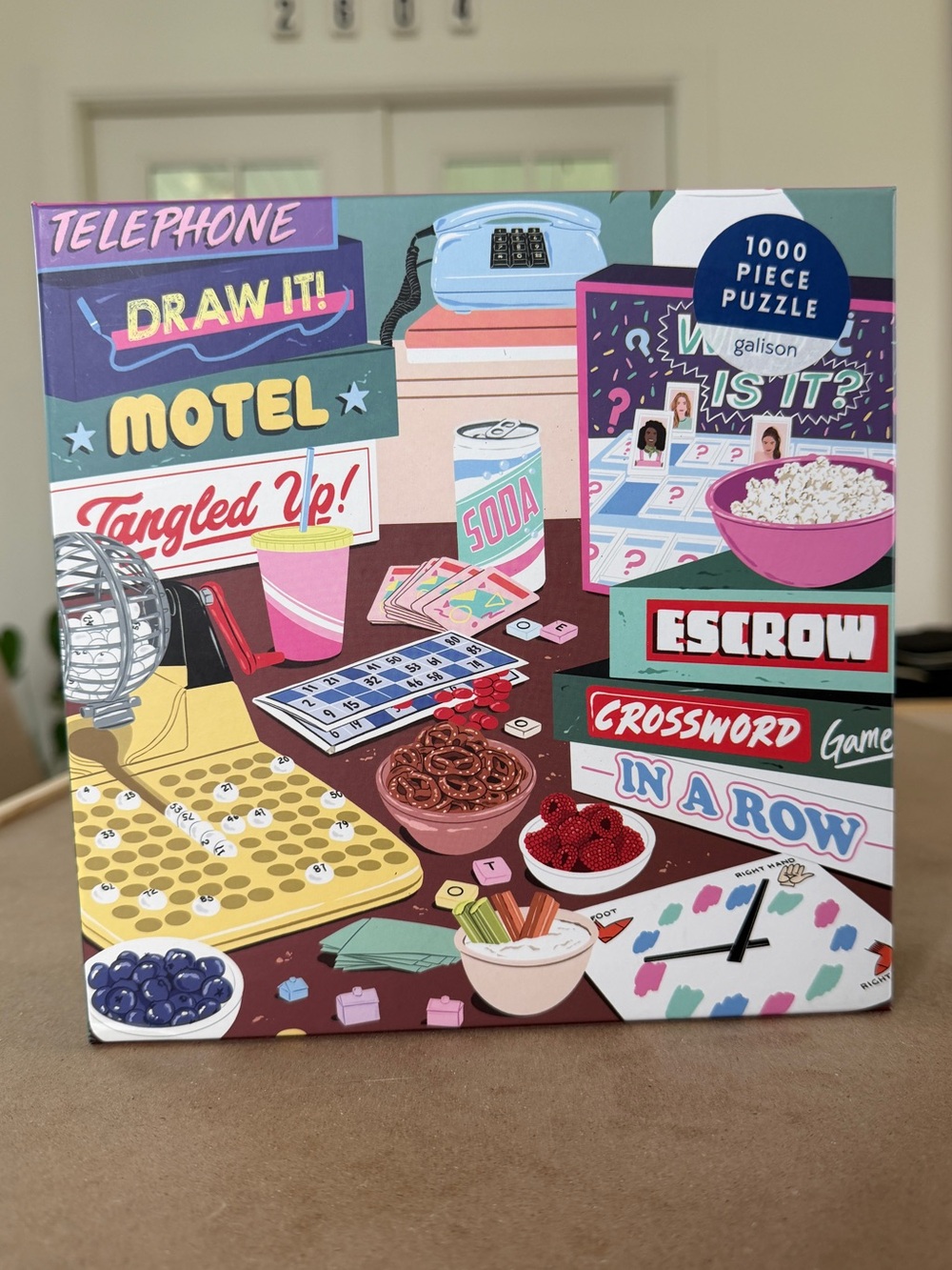 Galison Home Games Puzzles - Colorful Board Game Collage 1000-Piece Puzzle